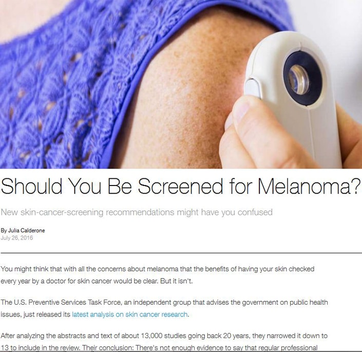 Should You Be Screened For Melanoma